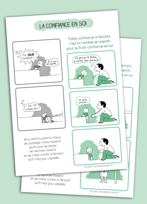 Affiche petite enfance Bougribouillons.fr - Confiance en soi