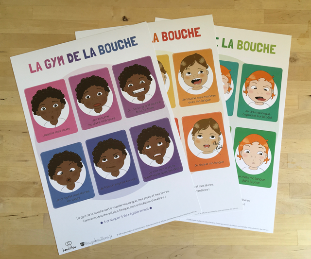 Cartes prédécoupées Bougribouillons - La gym de la bouche